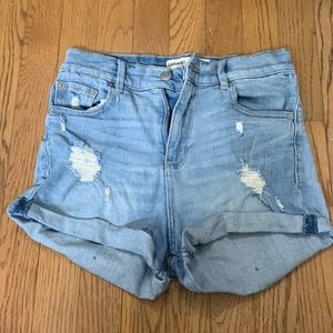 garage denim shorts
